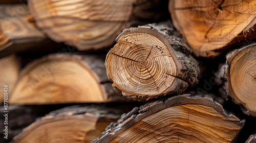 Hardwood logs showing organic patterns, natural setting, Hardwood  Organic  Logs, Rustic Craft photo