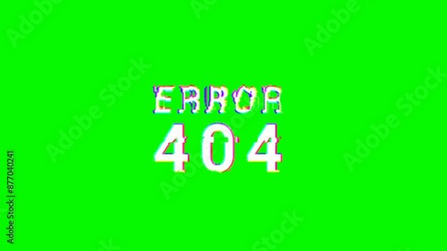 error animation on green screen photo