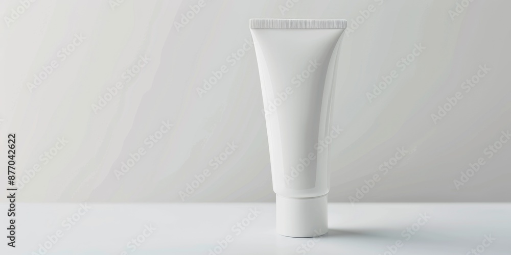 A tube of toothpaste sitting on a table A tube of toothpaste sitting on a table