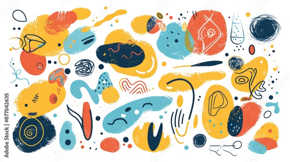 A collection of various geometric shapes arranged together