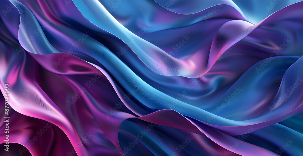 Obraz premium Abstract background with dynamic flowing light waves in shades of blue Background and purple Background, Vibrant and futuristic design 