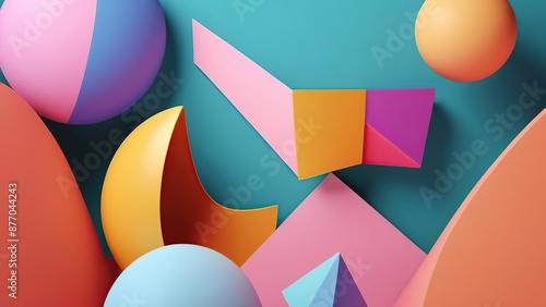 Wallpaper Mural Abstract colorful shape Torontodigital.ca
