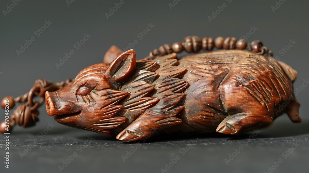 Hand-Carved Sacred Boar Amulet - Natural Material Protective Charm Hand-Carved Sacred Boar Amulet - Natural Material Protective Charm