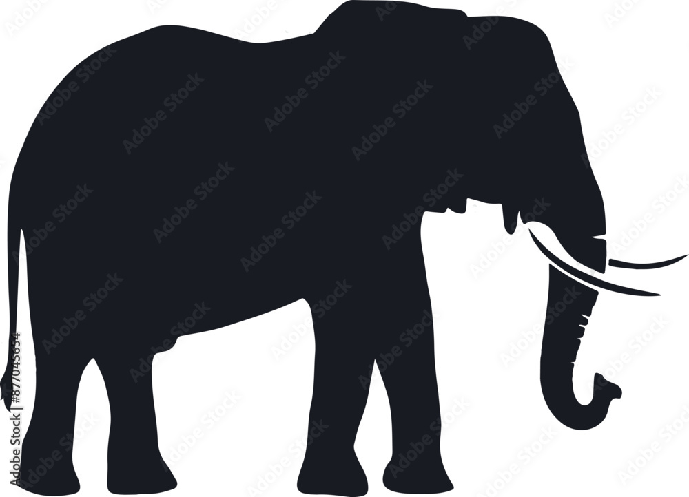 Fototapeta premium A majestic elephant, with wrinkled skin and wise eyes, symbolizes strength and gentle wisdom, perfect for wildlife enthusiasts and advocates of conservation efforts.