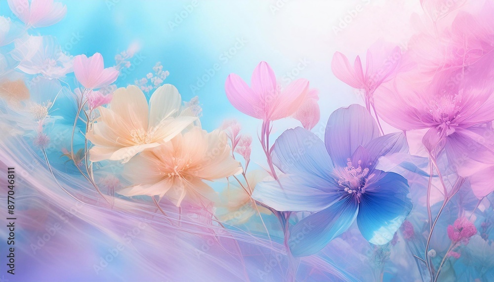 very delicate flowers of different colors
very delicate flowers of different colors