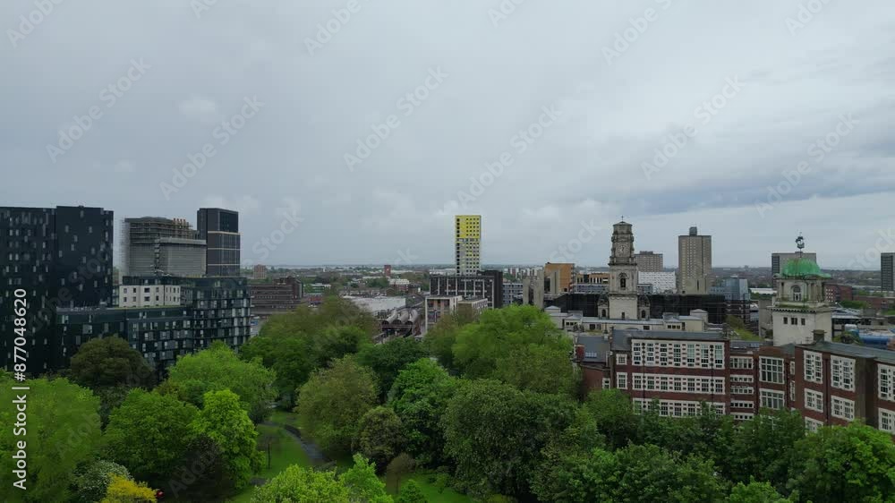 High Angle View of Old Portsmouth Central City of United Kingdom During Rainy and Cloudy Day. May 16th, 2024 High Angle View of Old Portsmouth Central City of United Kingdom During Rainy and Cloudy Day. May 16th, 2024