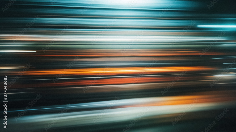 Depicting a dynamic abstraction of blurred light stripes, conveying a sense of high speed and movement Depicting a dynamic abstraction of blurred light stripes, conveying a sense of high speed and movement