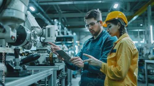 worker operating a machine