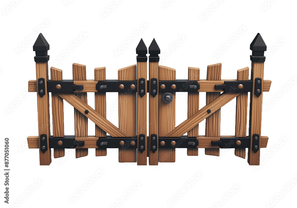 Naklejka premium fence isolated on transparent background