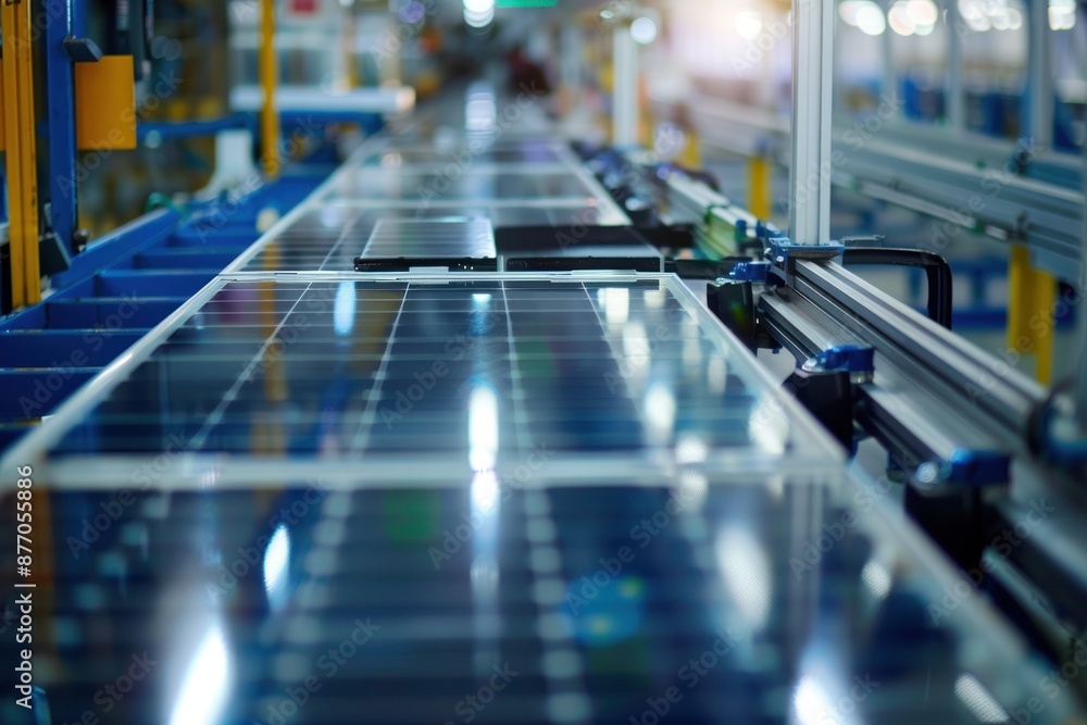 custom made wallpaper toronto digitalGlossy solar panel being produced at factory, photovoltaic power cells manufacturing