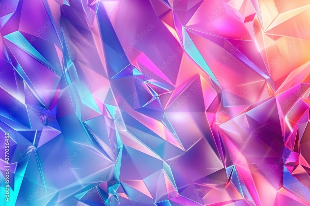 Holographic abstract with colorful gradient and geometric texture Holographic abstract with colorful gradient and geometric texture