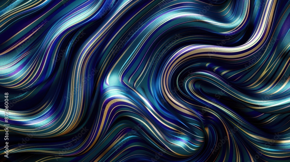 This image features blue and gold fluid abstract lines flowing dynamically, creating a mesmerizing and elegant visual. Perfect for artistic designs or modern backgrounds. This image features blue and gold fluid abstract lines flowing dynamically, creating a mesmerizing and elegant visual. Perfect for artistic designs or modern backgrounds.