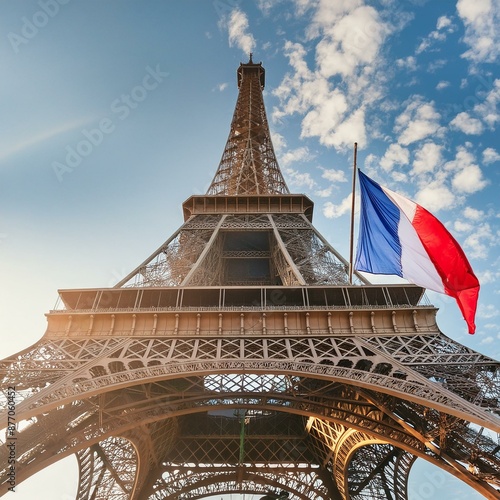 French flag of France AI generated photo