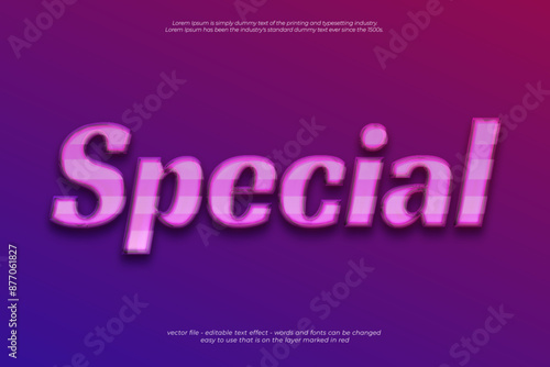 3d font style text special editable text effect © Lavanart89