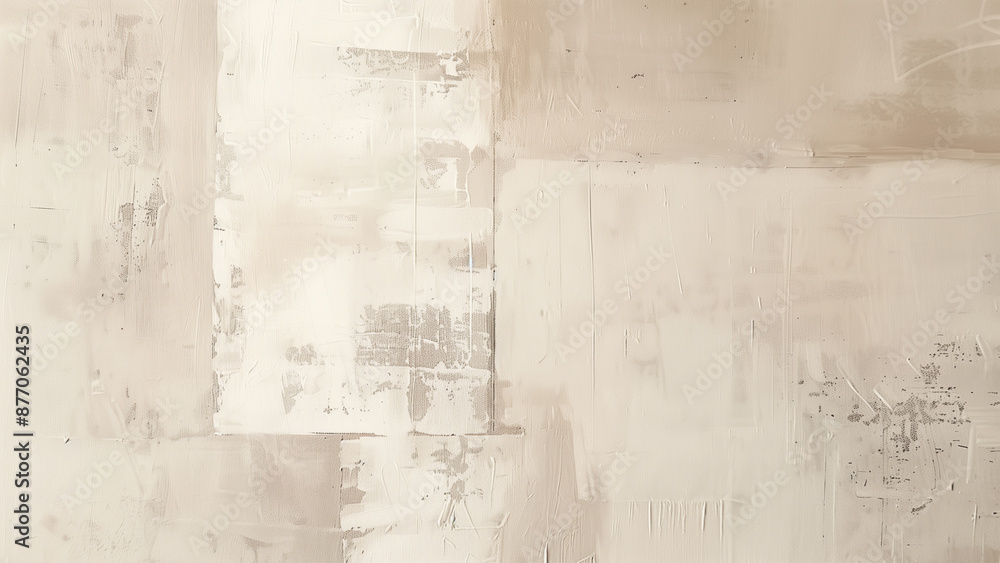 Fototapeta premium Aescence in Beige: A Minimalist Oil Painting