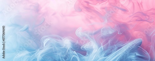 Pastel Pink and Blue Smoke, Dreamy and Ethereal Abstract Background