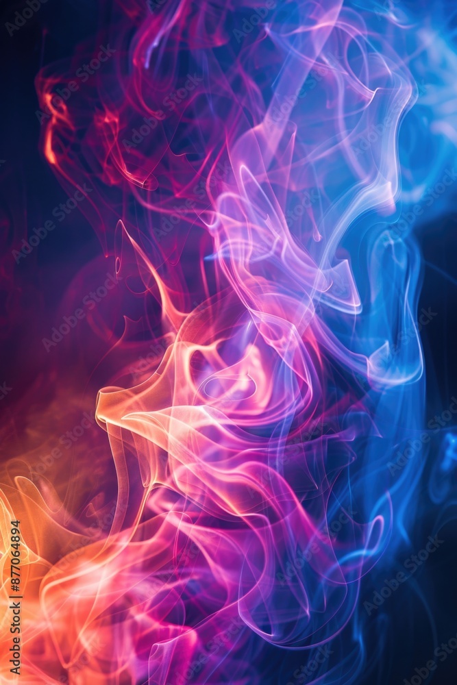A close-up shot of thick smoke on a black background, perfect for conveying mystery or drama A close-up shot of thick smoke on a black background, perfect for conveying mystery or drama