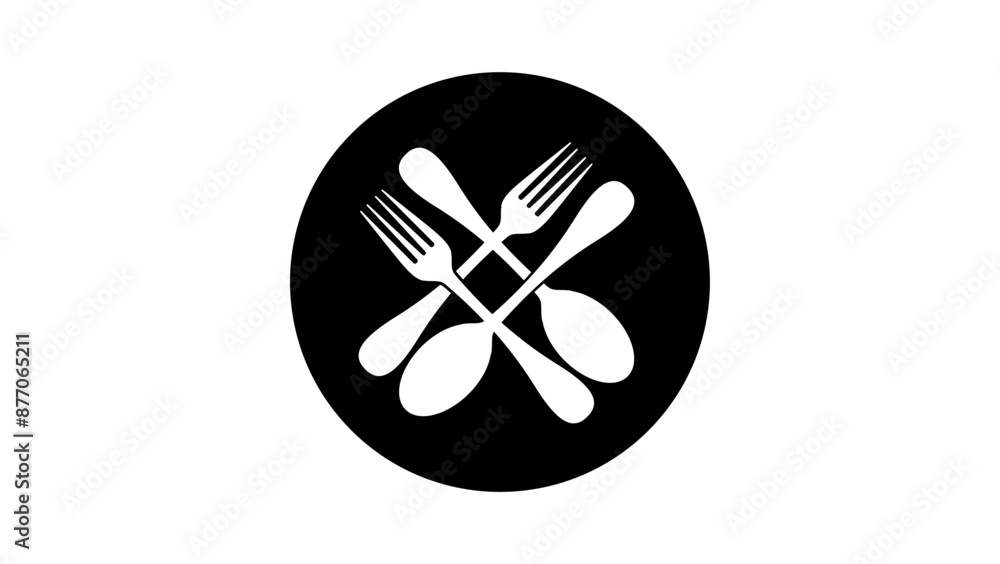 restaurant logo, black isolated silhouette restaurant logo, black isolated silhouette