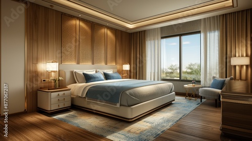 Modern Luxury Bedroom Interior Design © pector