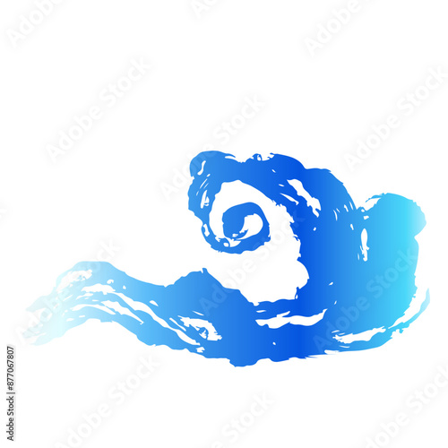 勢いのある海・波しぶきのイラスト素材　ベクター