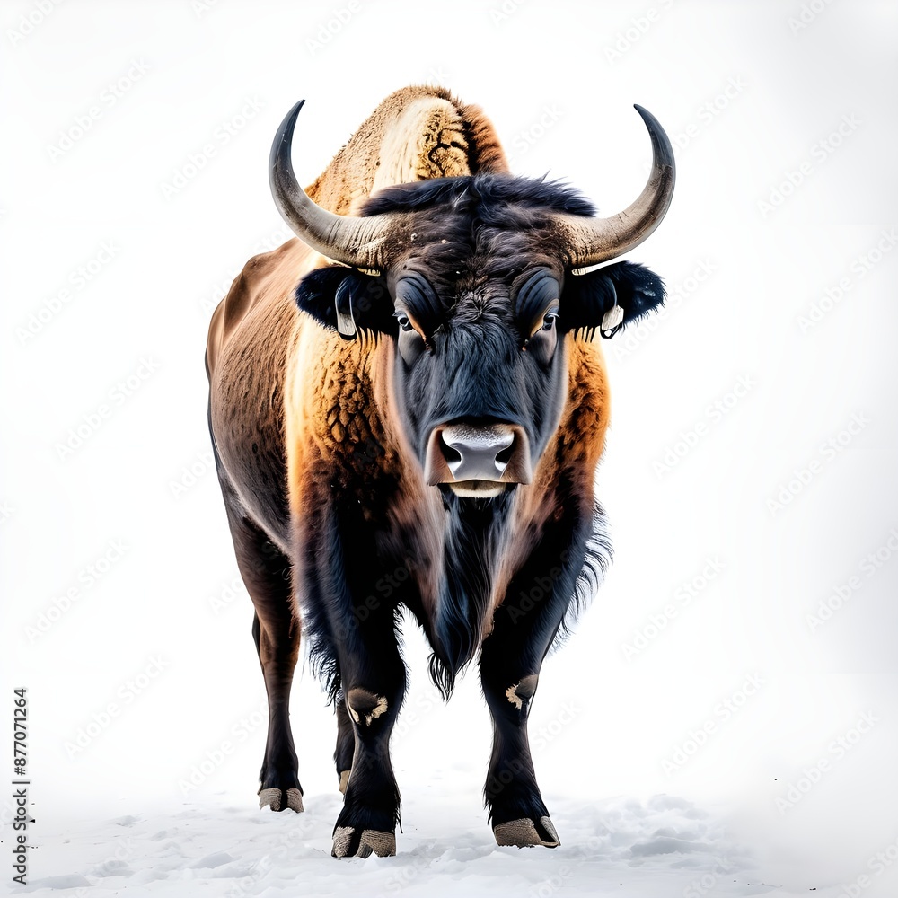 buffalo on white background, buffalo animal on white buffalo on white background, buffalo animal on white