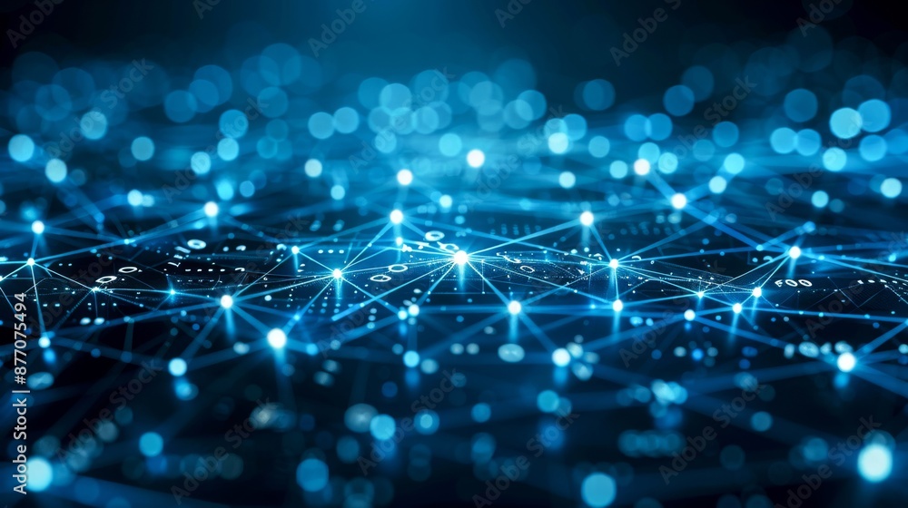 Abstract plexus Network Connections with Blue-Toned Dots and Lines Abstract plexus Network Connections with Blue-Toned Dots and Lines