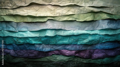 Wallpaper Mural Multicolored Earthy Waves with Layered Textured Patterns in Abstract Design Torontodigital.ca