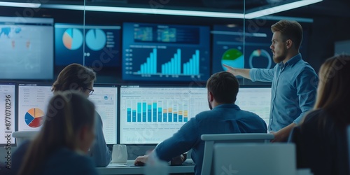 Competitive Analysis Analysts comparing their company’s performance with competitors, using data visualization tools to identify strengths and weaknesses. 