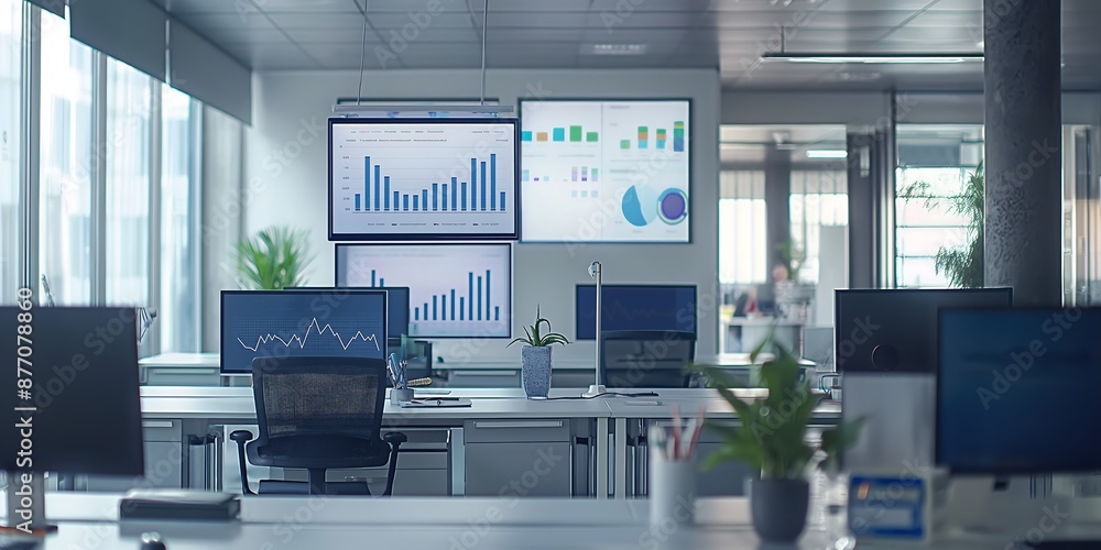 Data Visualization for Business Insights An office scene where professionals are using data visualization tools to gain actionable insights and drive business success. Data Visualization for Business Insights An office scene where professionals are using data visualization tools to gain actionable insights and drive business success.