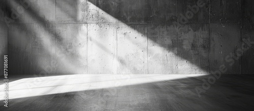 Panel kuchenny z motywem Utilize concrete wall and floor with light and shadow backgrounds for product display, presentations, and cover banner designs, offering ample copy space image.