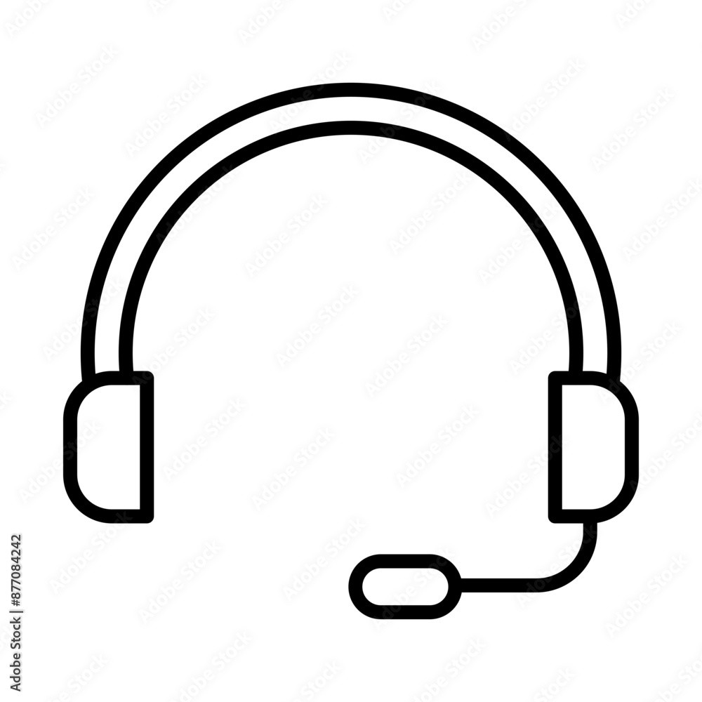 Headset line icon Headset line icon