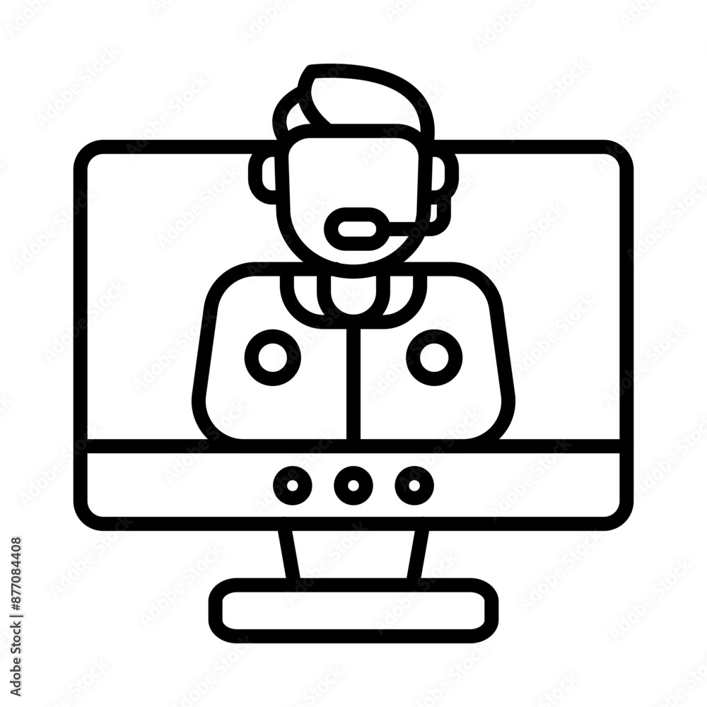Online support line icon Online support line icon