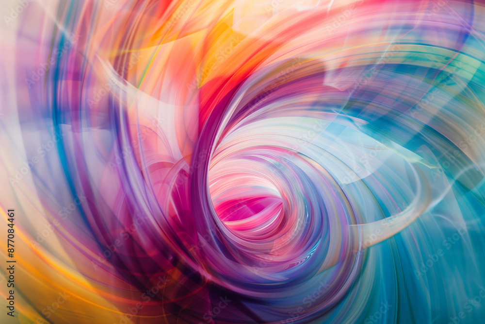 Obraz premium abstract representation of time as a flowing colorful vortex, vibrant swirling colors and dynamic motion, modern and artistic