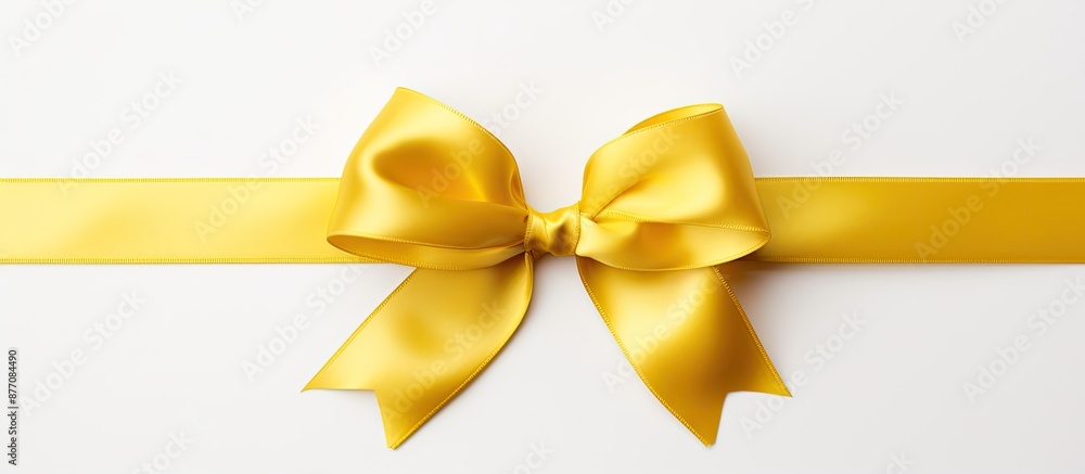 Red satin ribbon bows with ribbons are glossy and vibrant against a white backdrop, creating an elegant copy space image. Red satin ribbon bows with ribbons are glossy and vibrant against a white backdrop, creating an elegant copy space image.