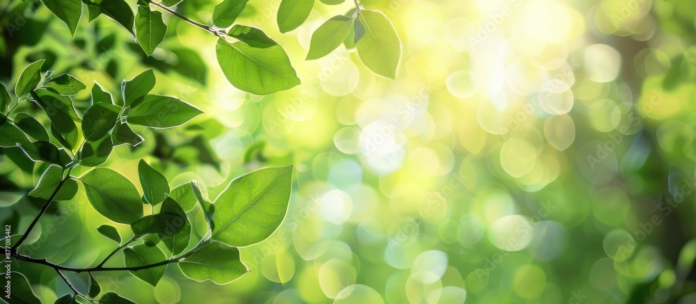 Sunny summer bokeh background with green leaves, perfect as a copy space image. Sunny summer bokeh background with green leaves, perfect as a copy space image.