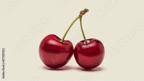 cherries isolated on white background