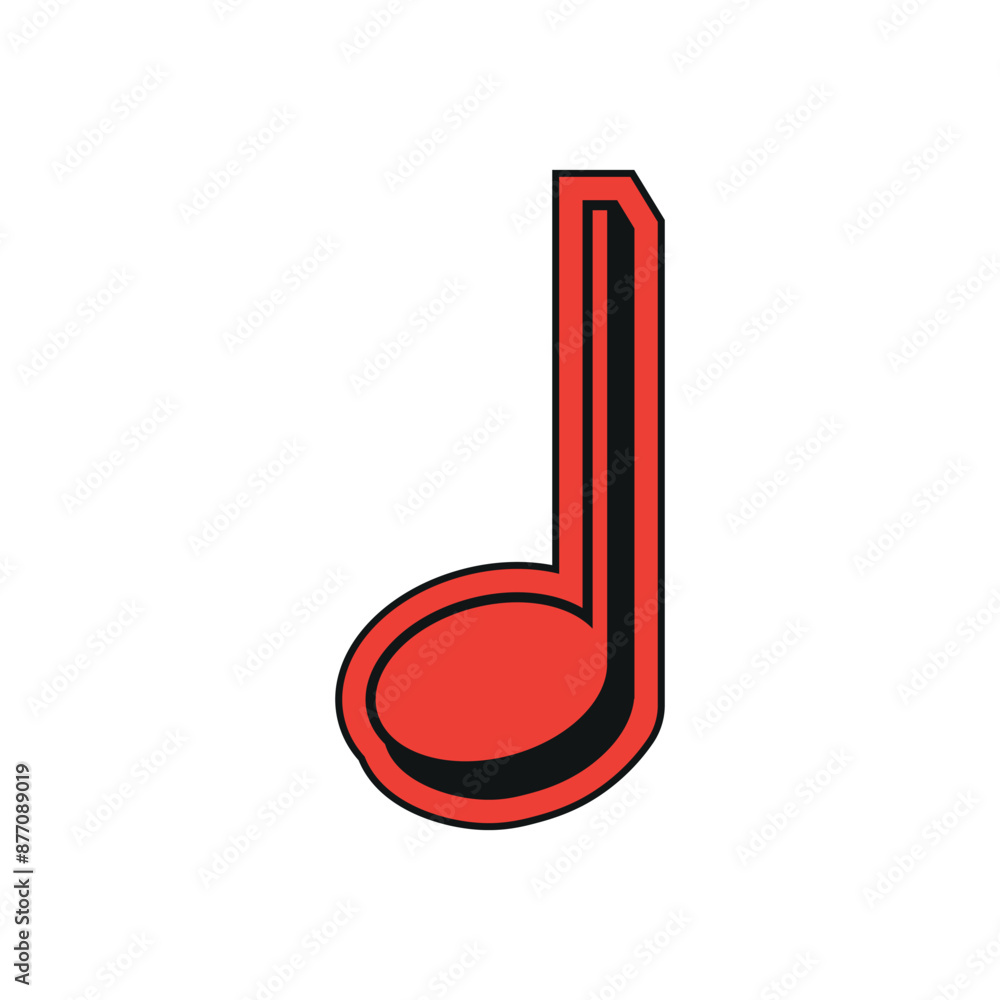 Retro Sticker Music Note Retro Sticker Music Note