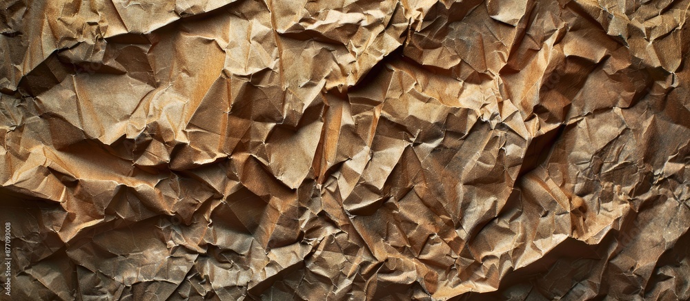 Texture of crumpled brown recycled paper with a rough finish, ideal for a copy space image. Texture of crumpled brown recycled paper with a rough finish, ideal for a copy space image.