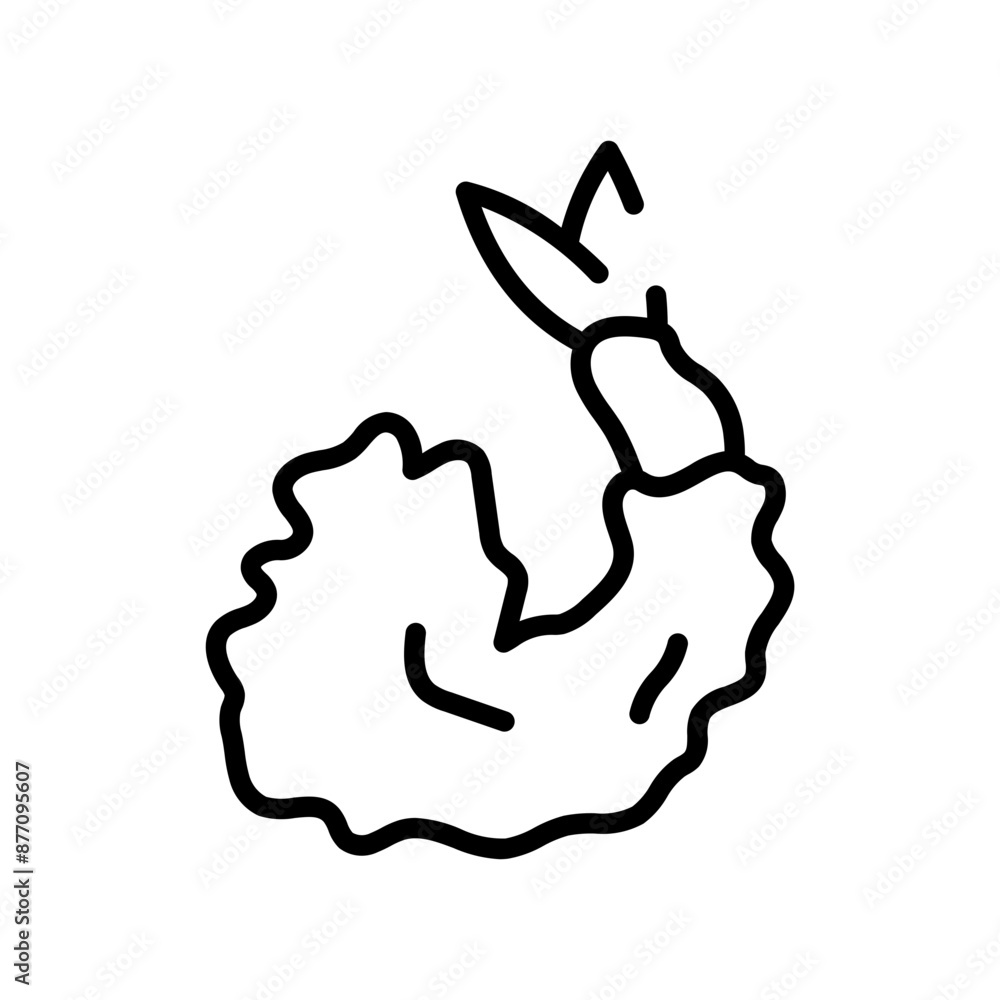 crispy shrimp Lineart