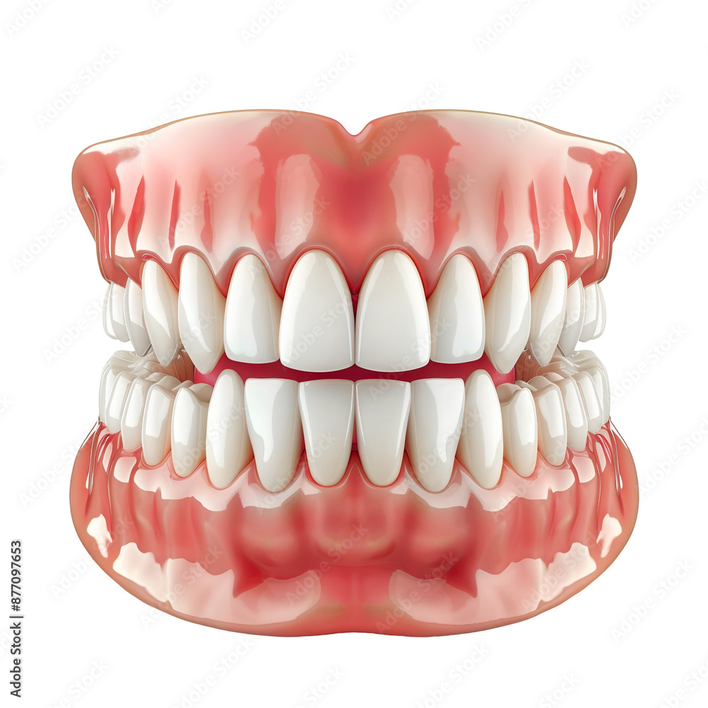 Obraz premium Model of human ideal white teeth and gums