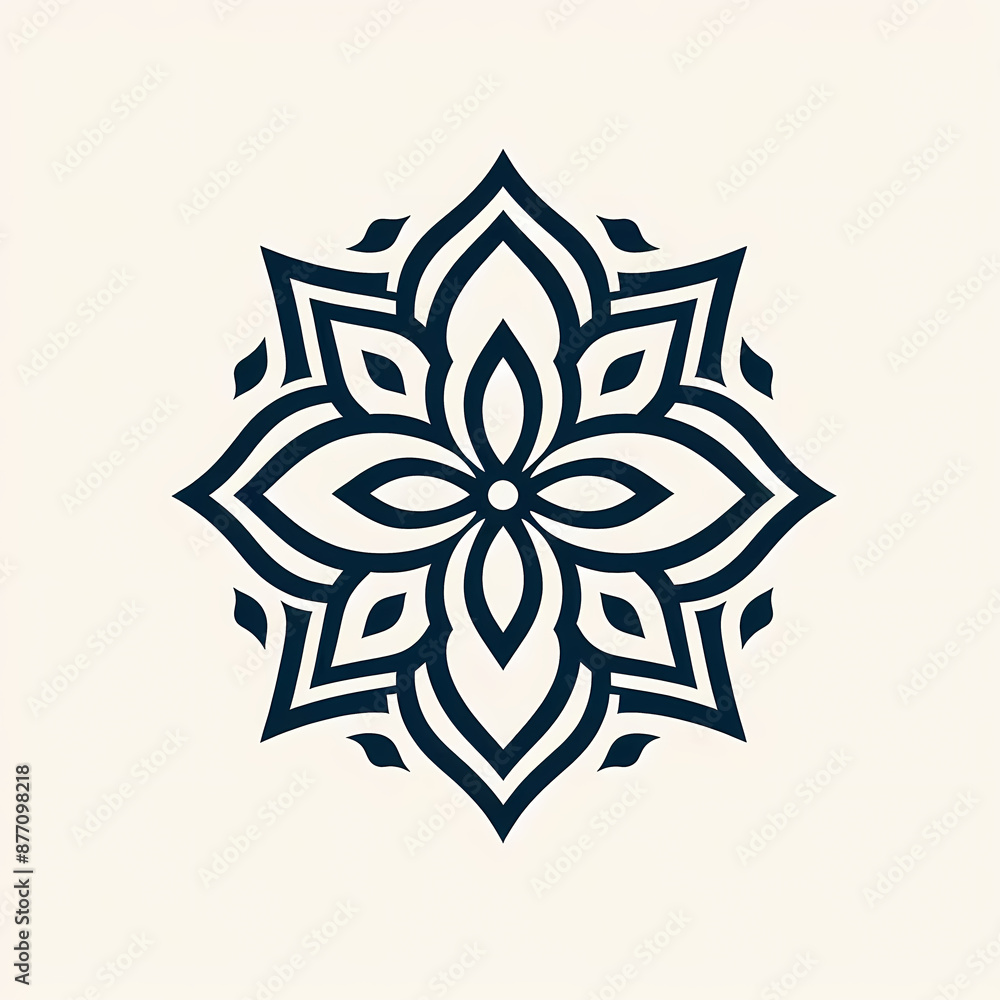 vector art minimalist portuguese tile star motif center surrounded plain white background vector art minimalist portuguese tile star motif center surrounded plain white background