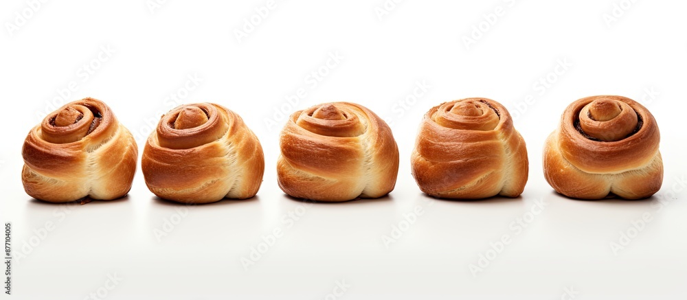 White background with copy space image showcasing rolls. White background with copy space image showcasing rolls.