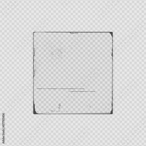 Vector frame mockup with realistic paper texture and frayed edges.