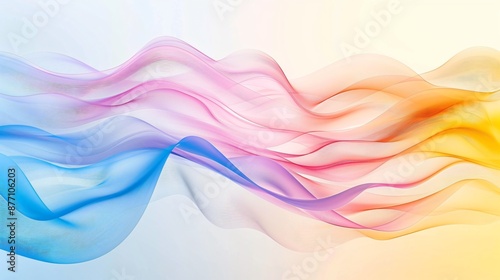 Smooth, colorful wave patterns creating a minimalist and vibrant background