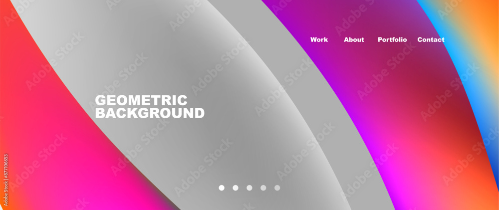 Bright multicolored geometric abstract shapes. Minimal trendy simplicity concept. Modern overlapping forms Bright multicolored geometric abstract shapes. Minimal trendy simplicity concept. Modern overlapping forms