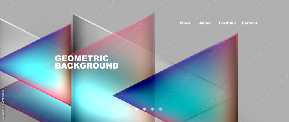 Fototapeta premium Gradient triangle geometric minimal wallpaper