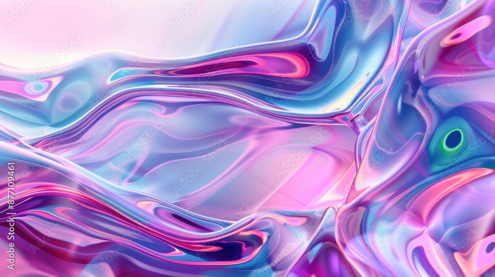 Abstract fluid art with vibrant shades of pink, purple, and blue creating a mesmerizing, futuristic design. Abstract fluid art with vibrant shades of pink, purple, and blue creating a mesmerizing, futuristic design.