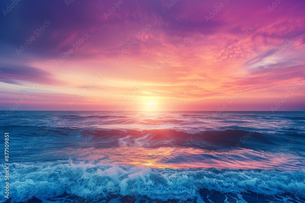 Serene Sunset Over the Ocean Serene Sunset Over the Ocean