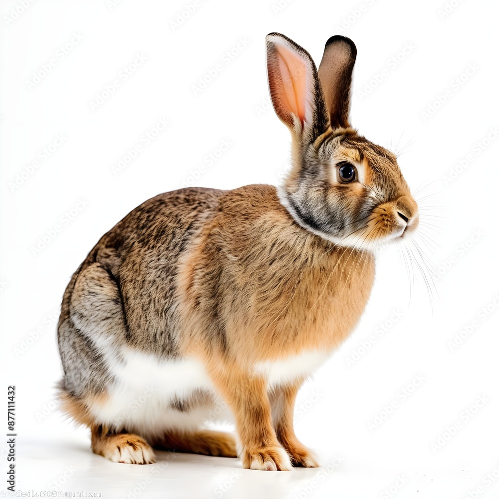 Fototapeta premium rabbit on white background, animal rabbit isolated on white