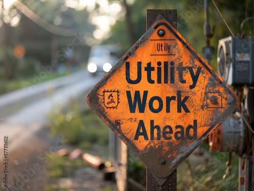 diamond-shaped sign with the text 
